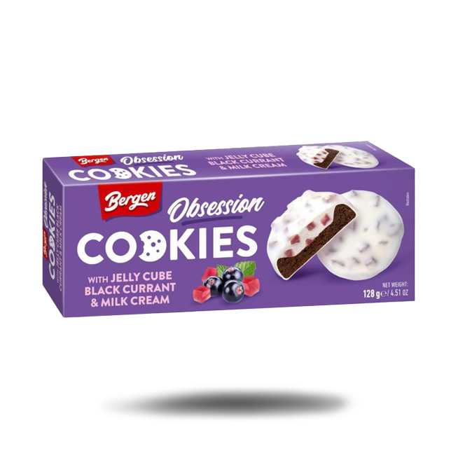 Bergen Obsession Cookies with Jelly Cube Black Currant & Milk Cream (128g)