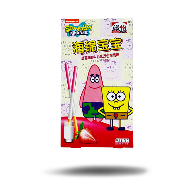 Spongebob Squarepants Schokosticks Erdbeer Milch (48g)