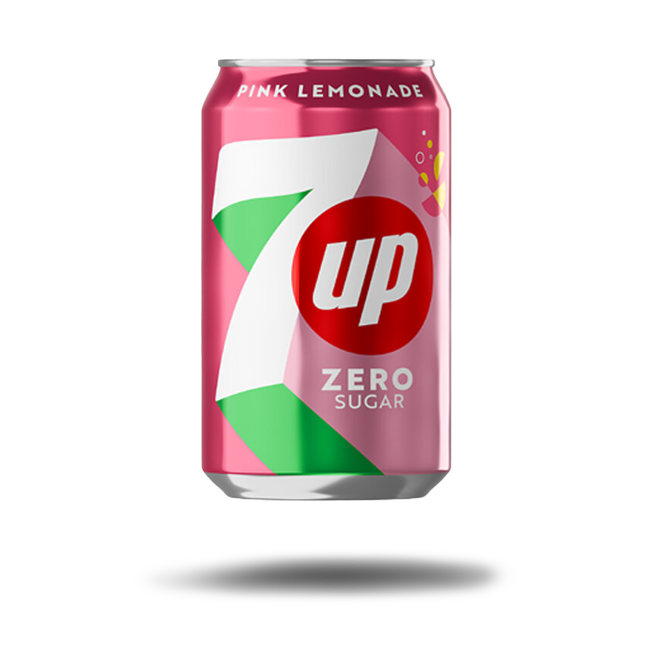 7UP Zero Sugar Pink Lemonade (330ml)