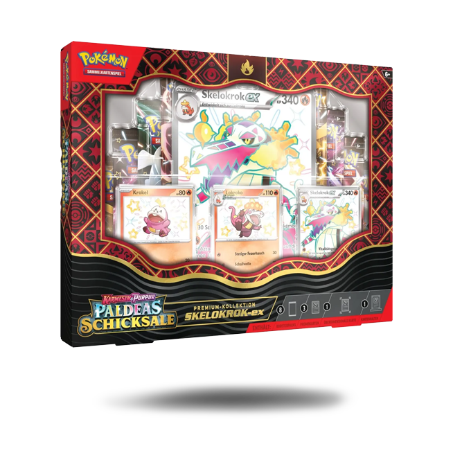 Pokémon Karmesin & Purpur Paldeas Schicksale Premium Kollektion - Skelokrok - Deutsch