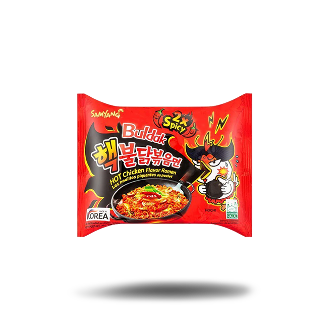 Buldak Hot Chicken Flavor Ramen 2x Spicy (140g) - Candytraum
